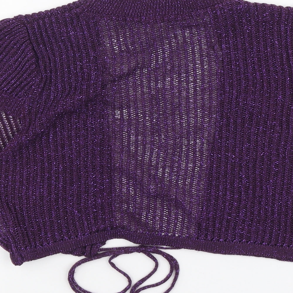 Womens UK Size 10 Therapy Purple Shrug Jumper