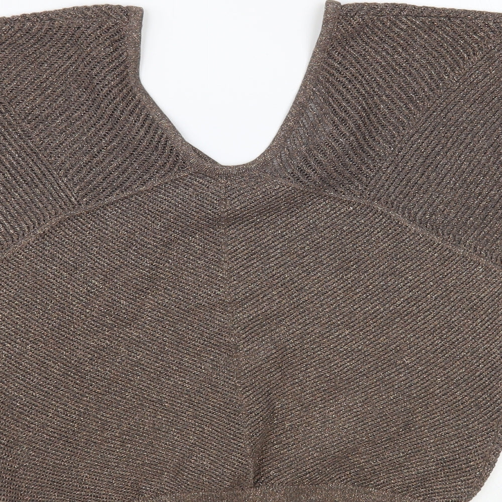 Womens UK Size S Express Brown Pullover Jumper