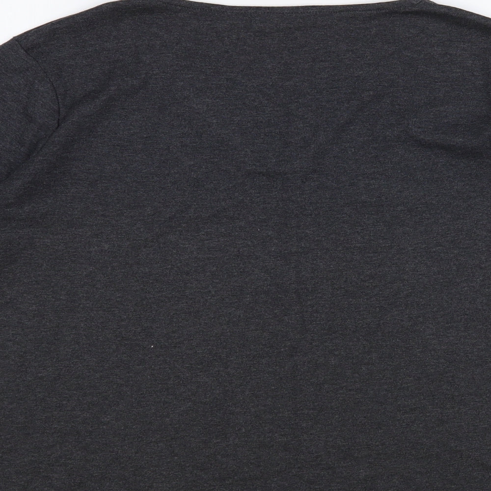 Womens UK Size L Punt Roma Grey Basic T-Shirt