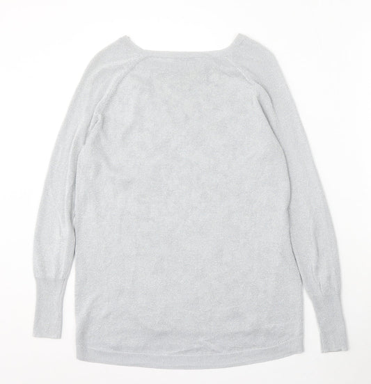 Womens UK Size XS Oasis Silver Pullover Jumper