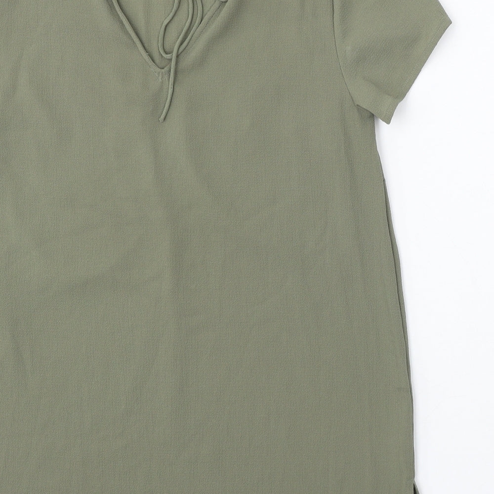 Womens UK Size 10 New Look Green Basic Blouse
