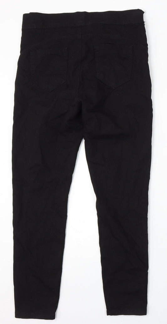 Denim & Co. Womens Black Cotton Skinny Jeans Size 12 L29 in Regular