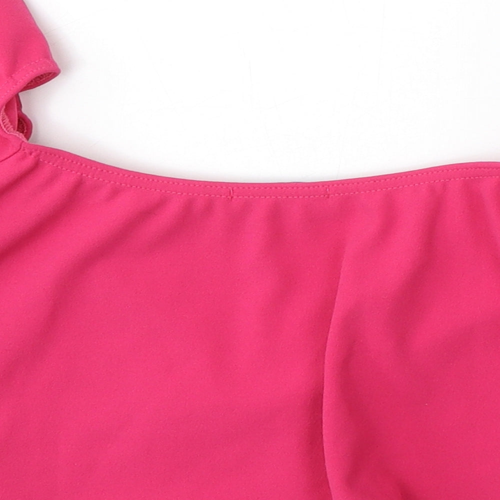 Womens UK Size 8 Missguided Pink Cropped Blouse