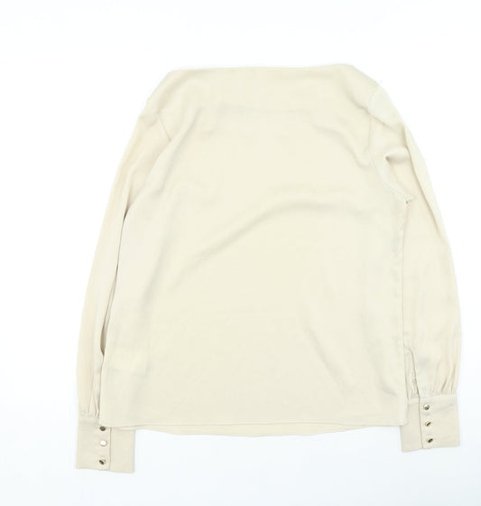 Womens UK Size 12 H&M Beige Basic Blouse