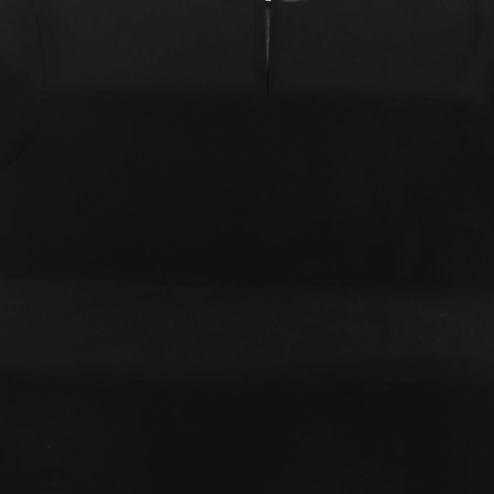 Miss Selfridge Womens Black Viscose Basic Blouse Size 12 Round Neck