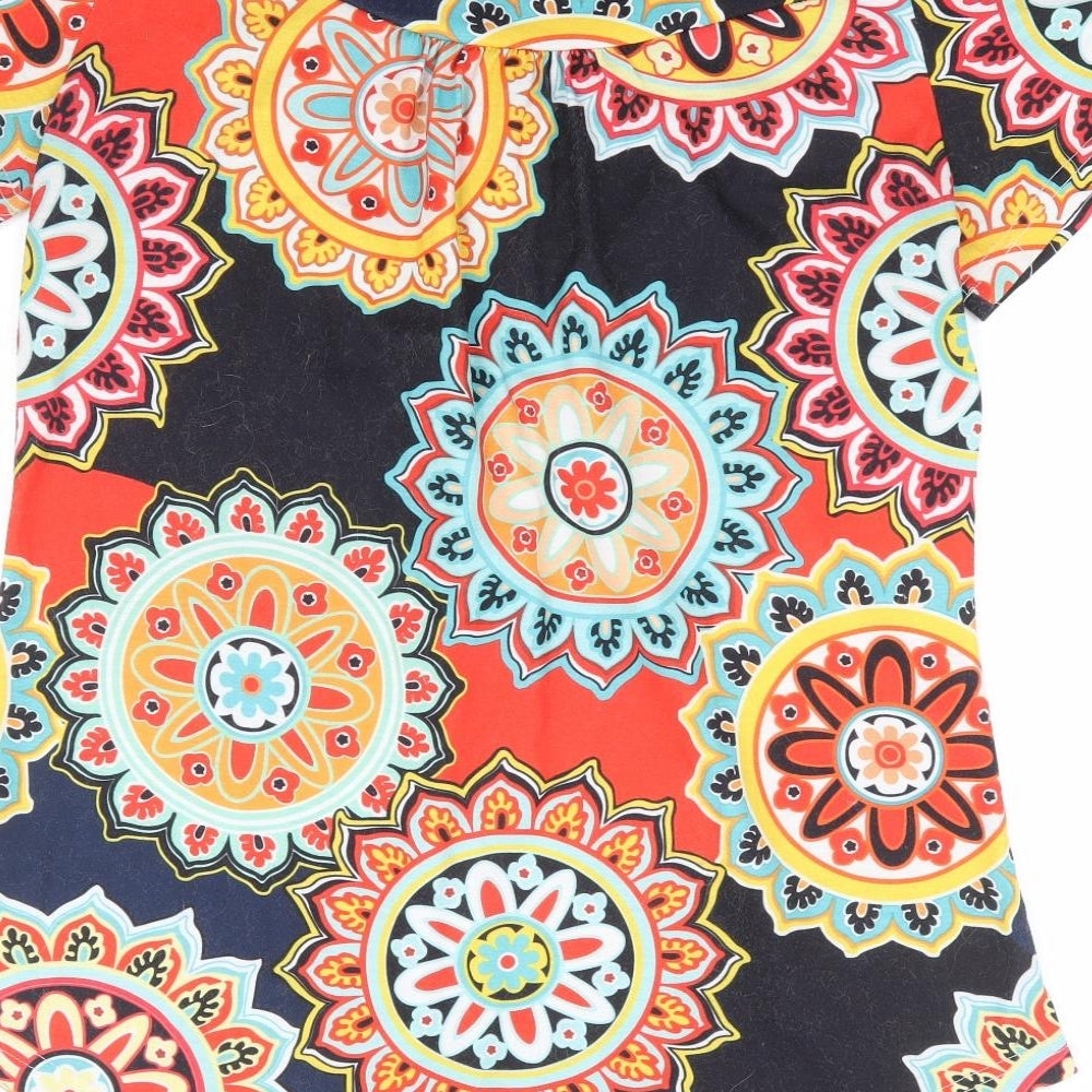 Womens UK Size M Preworn Multicoloured Tunic T-Shirt