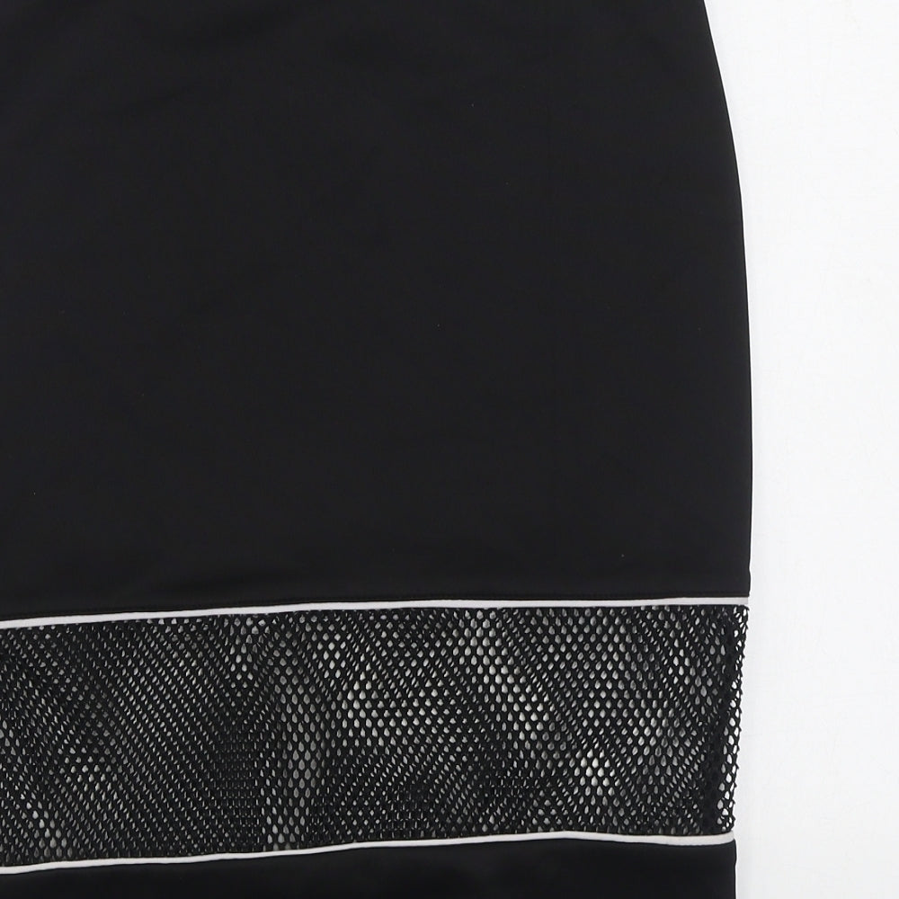 Papaya Womens Black Polyester Straight & Pencil Skirt Size M