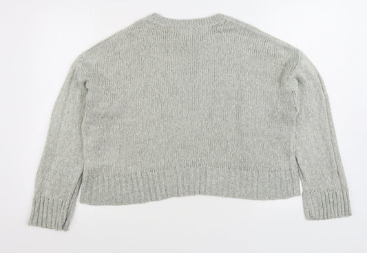 Womens UK Size M New Look Grey Pullover Jumper