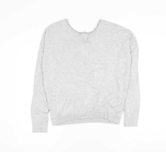 Womens UK Size 10 Debenhams Grey Wrap Jumper