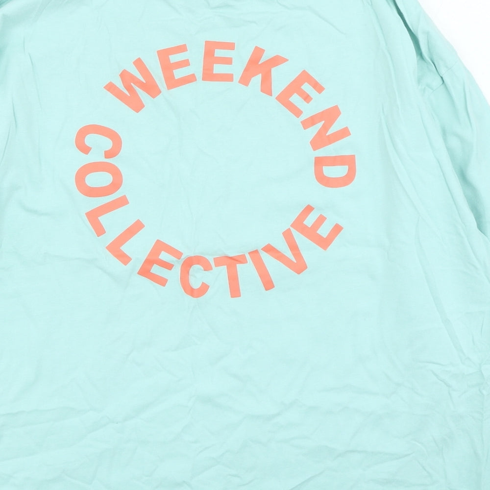 Womens UK Size 10 ASOS Green Basic T-Shirt