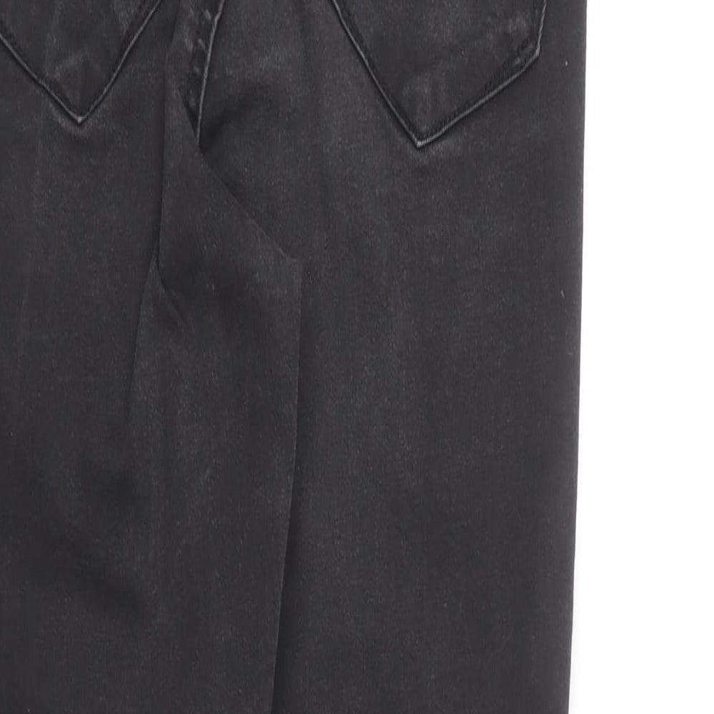 Denim & Co. Womens Black Cotton Skinny Jeans Size 12 L27 in Regular Button