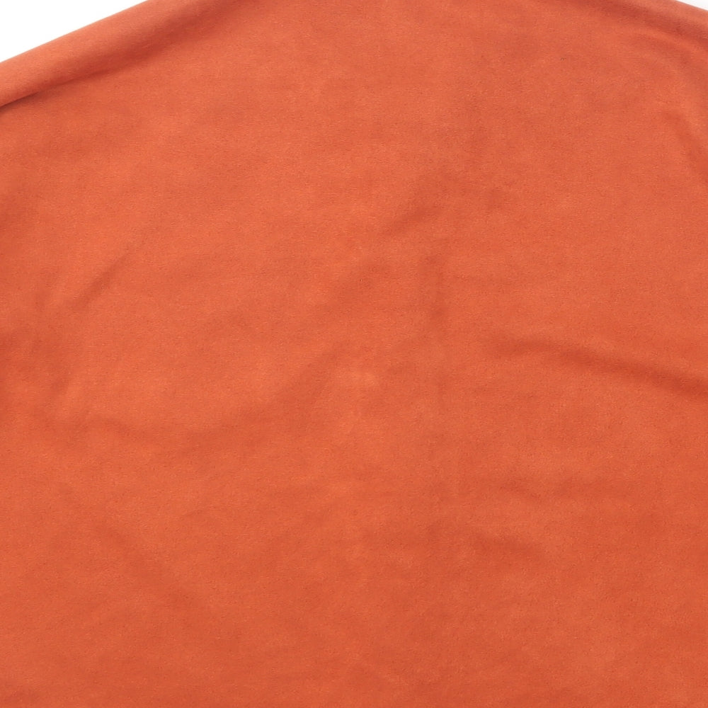 Womens UK Size L Preworn Orange Basic Button-Up