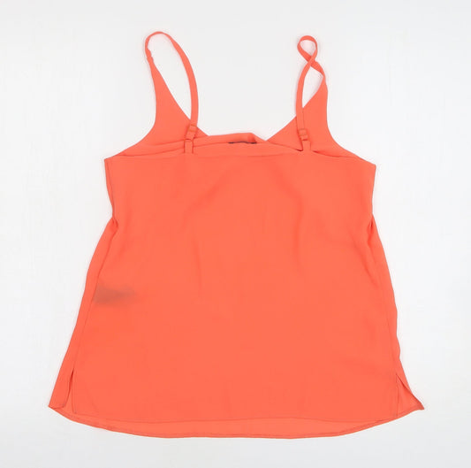 F&F Womens Pink Polyester Camisole Tank Size 6 V-Neck