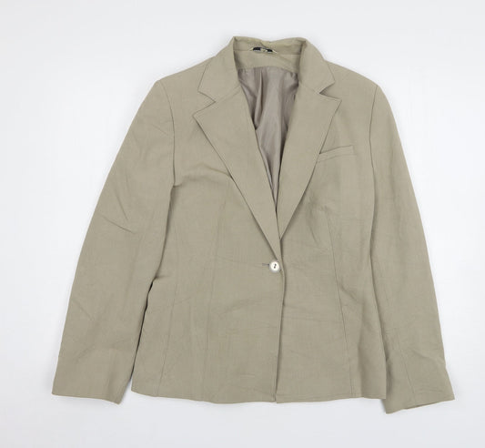 Womens UK Size 12 Klass Regular Beige Suit Jacket