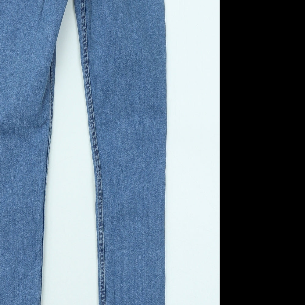 Womens UK Size 28 in H&M Regular Fit Skinny Blue Jeans