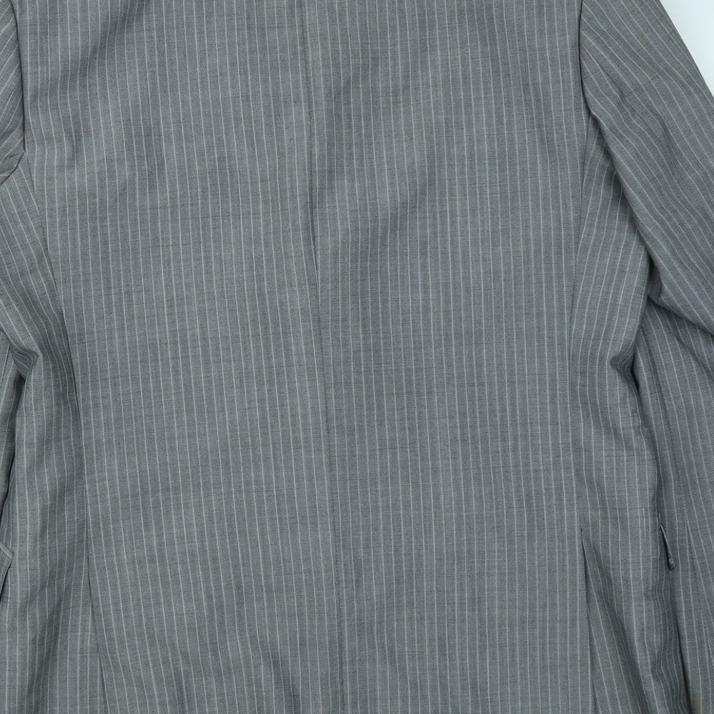 Mens UK Size 42 Preworn Regular Grey Suit Jacket