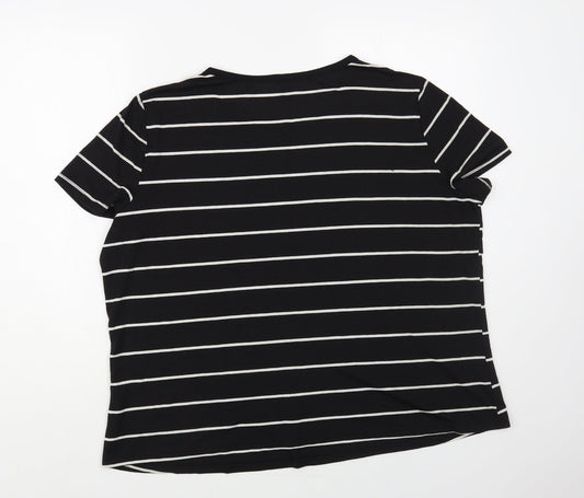 Womens UK Size XL Emery Rose Black Basic T-Shirt