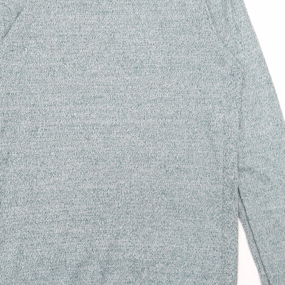 Topman Mens Green Round Neck Cotton Pullover Jumper Size M
