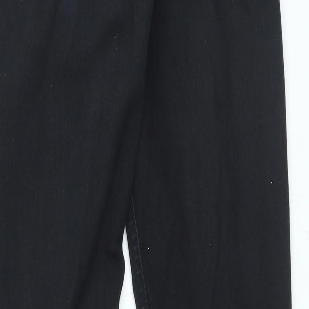 Topshop Womens Black Cotton Skinny Jeans Size 25 in L30 in Regular Zip