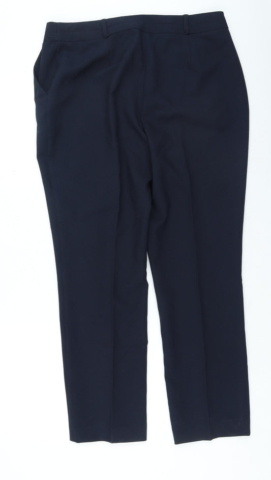 Womens UK Size 14 Dunnes Stores Regular Fit Blue Trousers