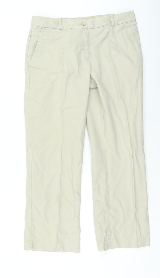 Womens UK Size 12 Marks and Spencer Regular Fit Beige Trousers