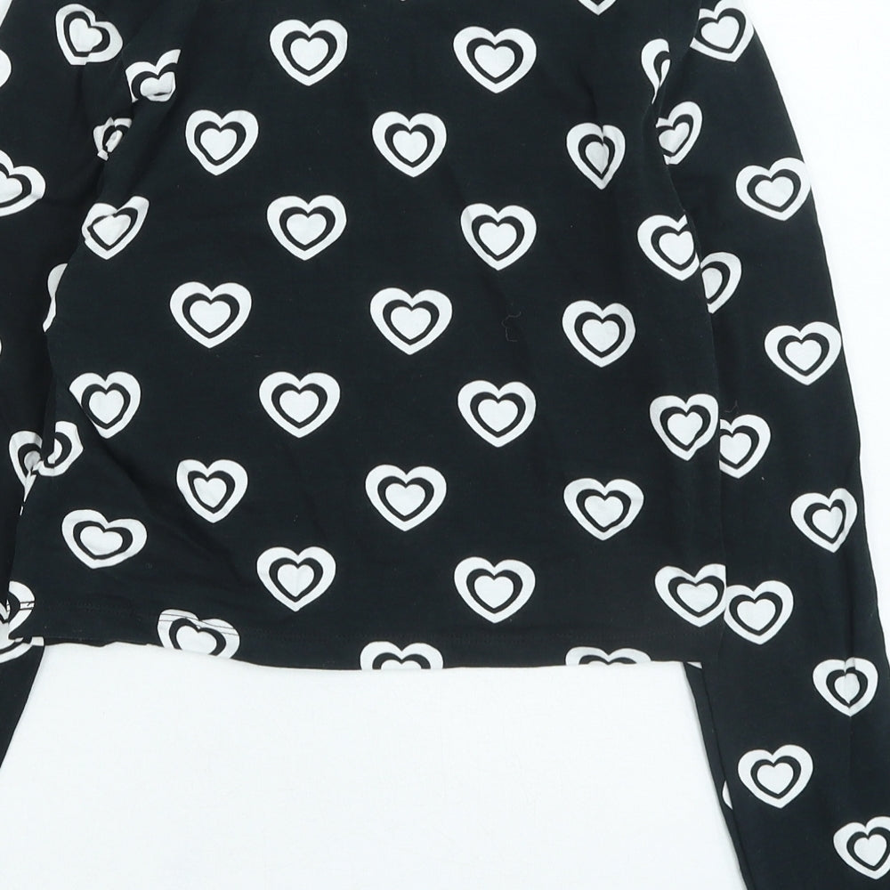 Womens UK Size 12 New Look Black Basic T-Shirt