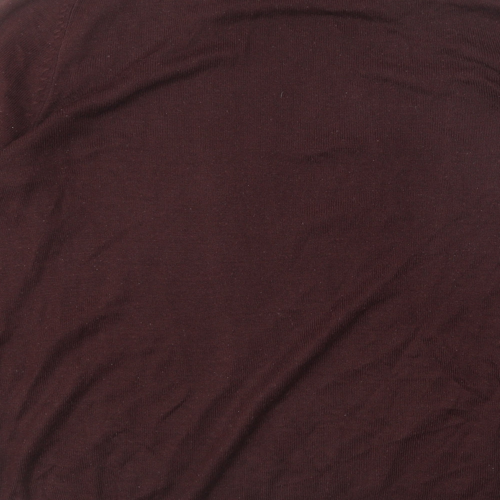 River Island Mens Purple Round Neck Acrylic Pullover Jumper Size L