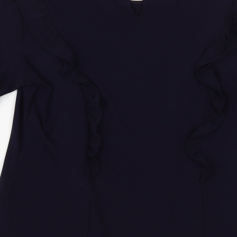 Womens UK Size 14 Dorothy Perkins Blue Basic Blouse