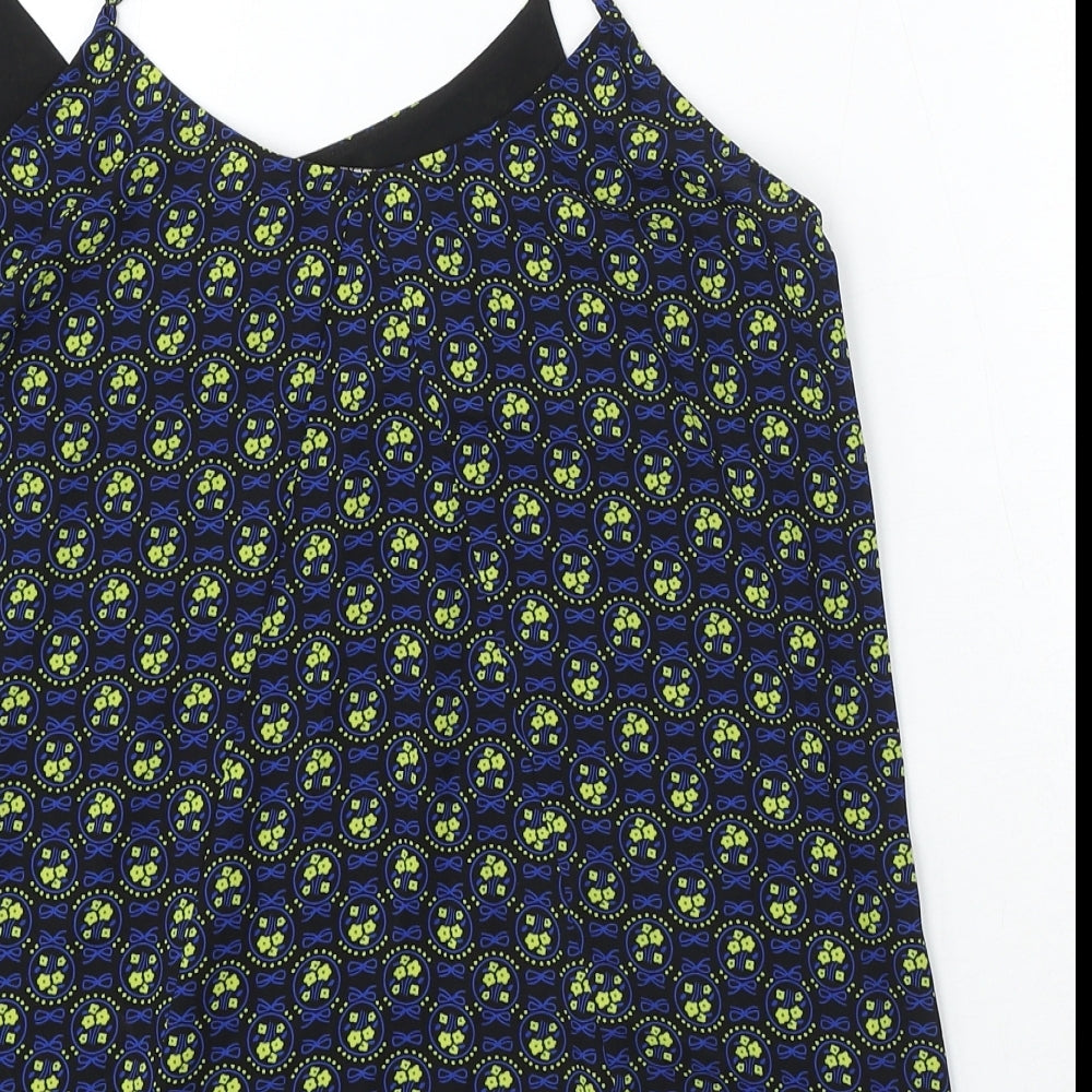 Womens UK Size 10 Oasis Blue Basic Blouse
