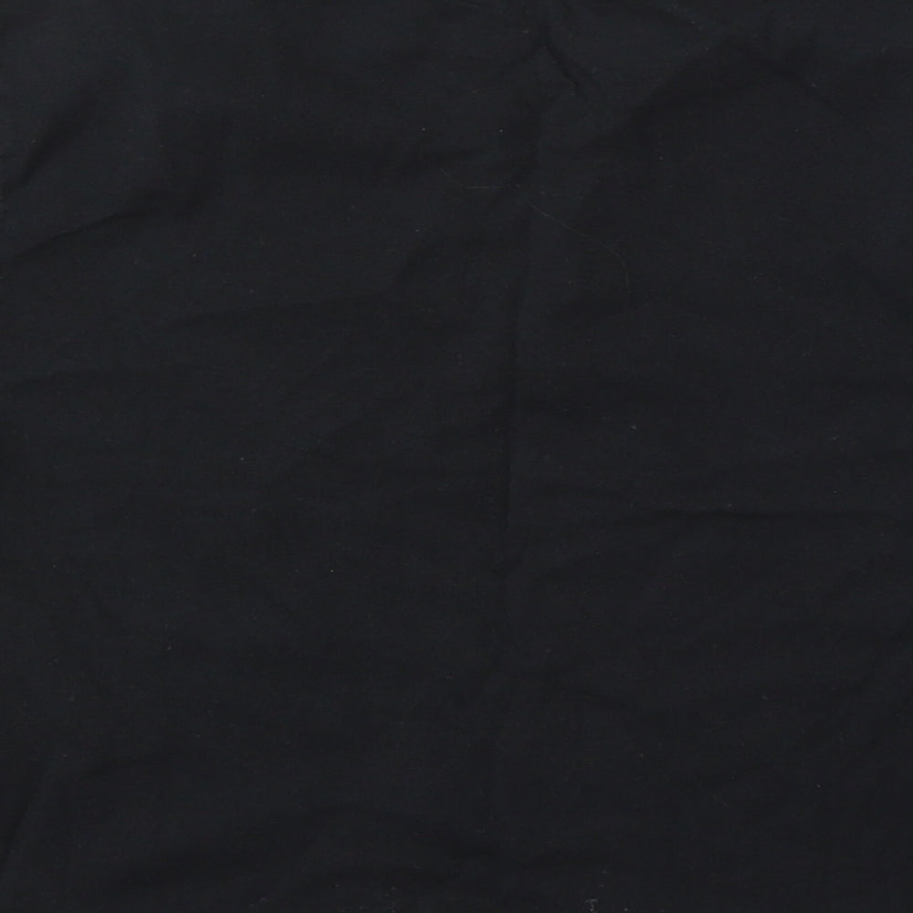 Miss Evie Girls Black Cotton Basic T-Shirt Size 9-10 Years Round Neck