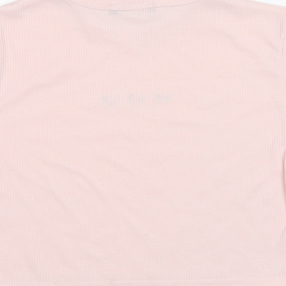 Womens UK Size 10 STYLEWISE Pink Jersey T-Shirt