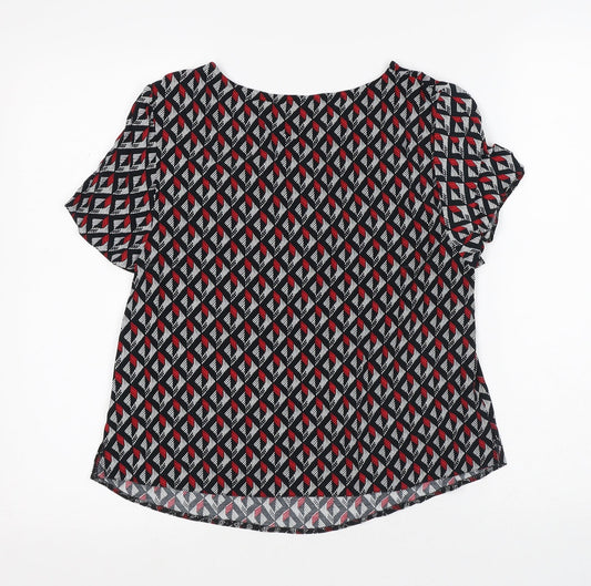Womens UK Size 8 New Look Multicoloured Jersey T-Shirt