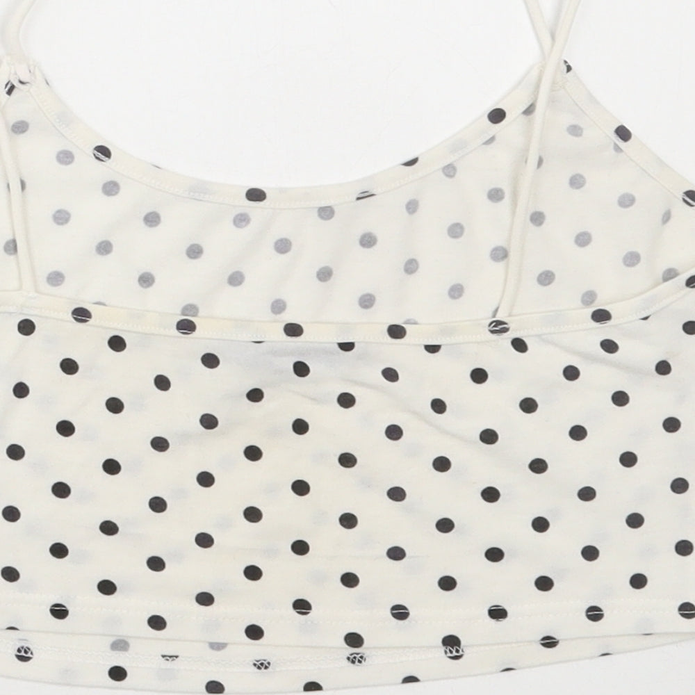 Womens UK Size XS SheIn White Cropped Tank