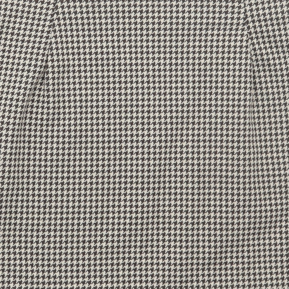 SheIn Womens Brown Geometric Polyester Mini Skirt Size XS