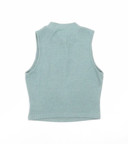 SheIn Womens Green Polyester Cropped Tank Size XS High Neck