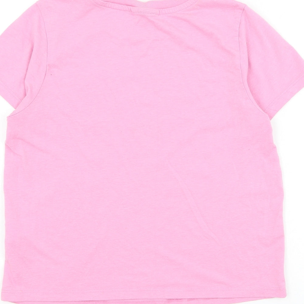 Womens UK Size 8 Topshop Pink Basic T-Shirt