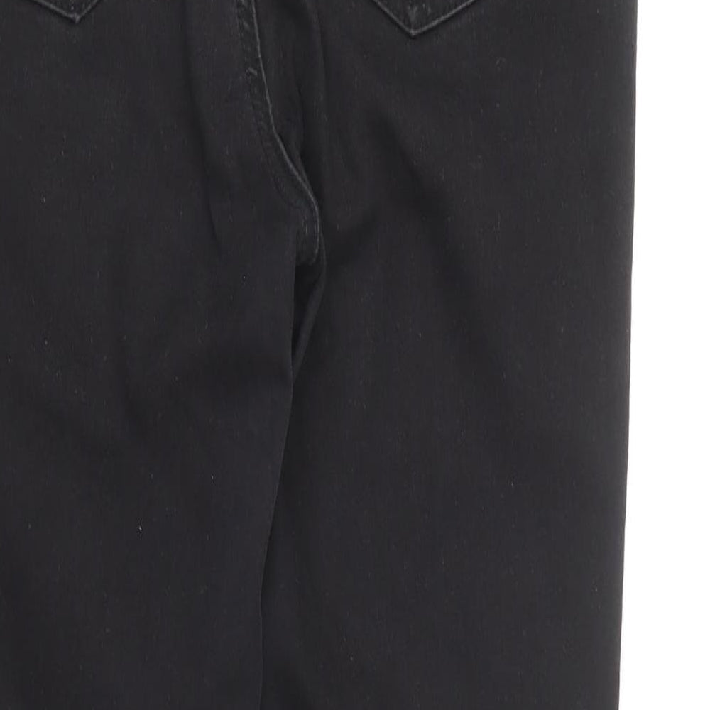 Dunnes Stores Womens Black Cotton Skinny Jeans Size 10 L26 in Regular Button