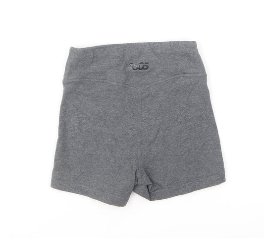 ASOS Womens Grey Cotton Compression Shorts Size 8 L5 in Regular Pull On