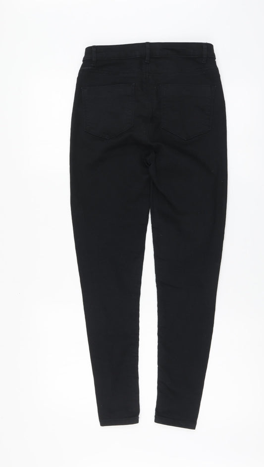 Dunnes Stores Womens Black Cotton Skinny Jeans Size 8 L26 in Regular Button