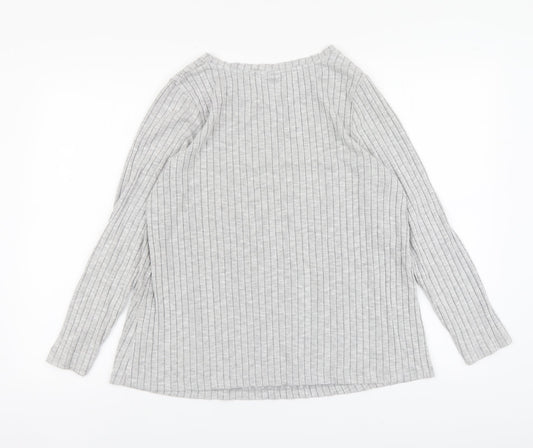 Womens UK Size 12 ASOS Grey Basic Blouse