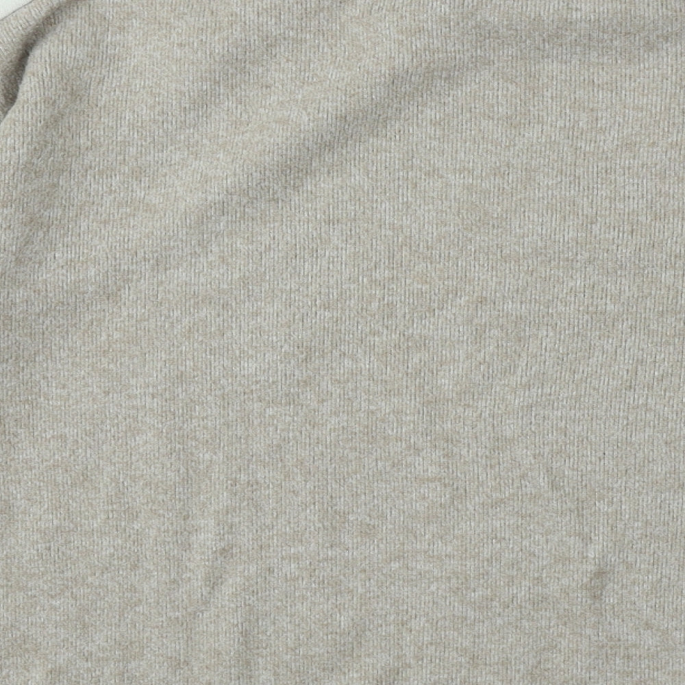 F&F Womens Beige Round Neck Polyester Pullover Jumper Size 14