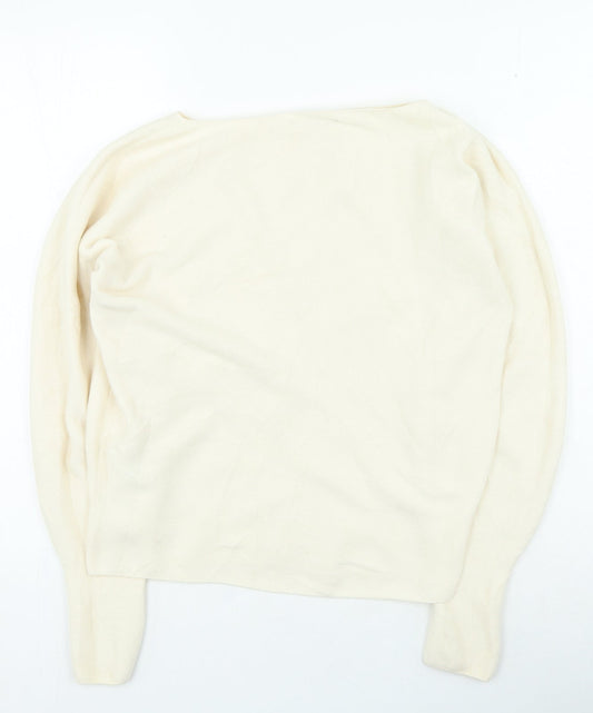 Womens UK Size S Preworn Beige Pullover Jumper
