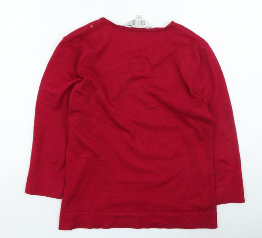 Womens UK Size 10 TIGI Red Pullover Jumper
