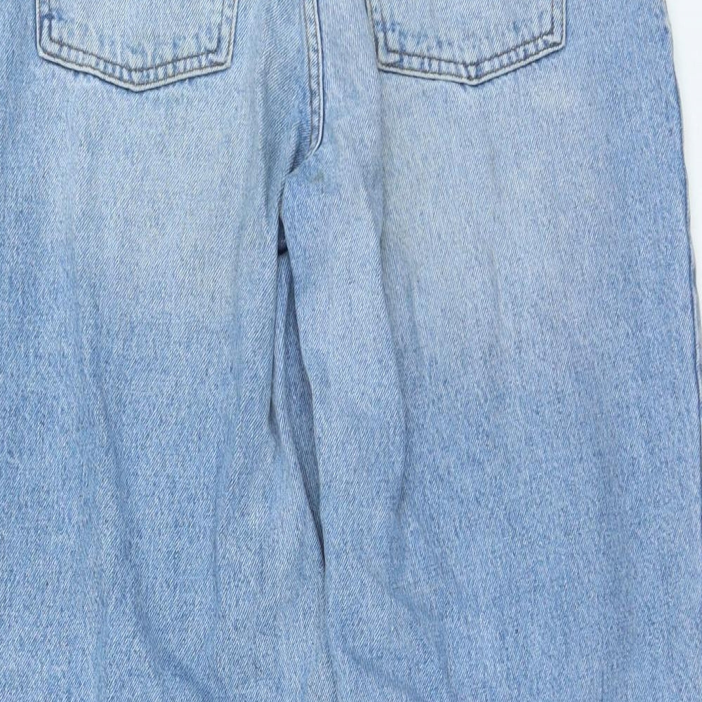 ASOS Womens Blue Cotton Straight Jeans Size 26 in L26 in Regular Zip