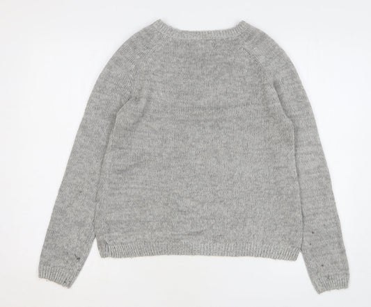 Womens UK Size 12 New Look Grey Pullover Jumper