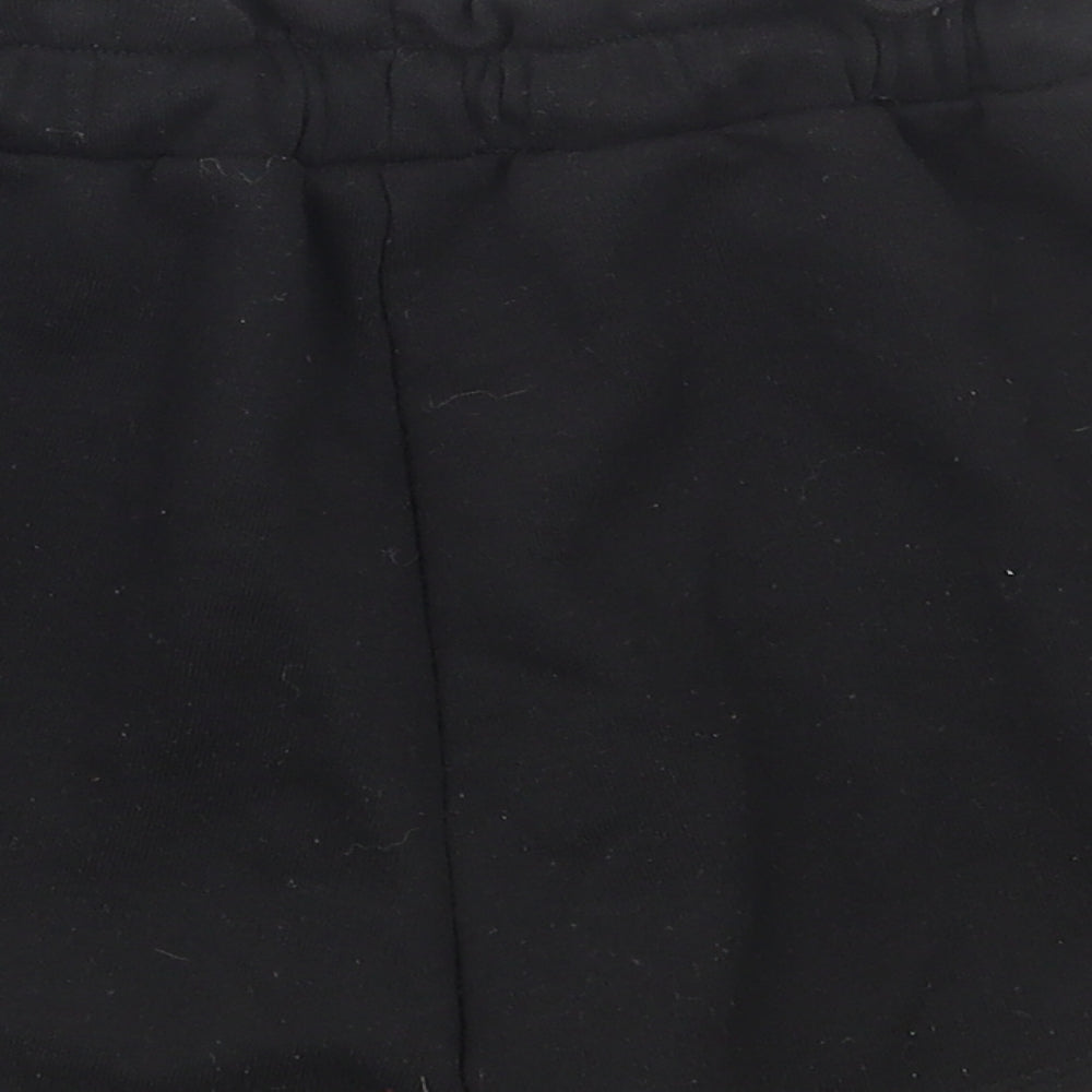 Primark Womens Black Polyester Paperbag Shorts Size XS Regular Drawstring