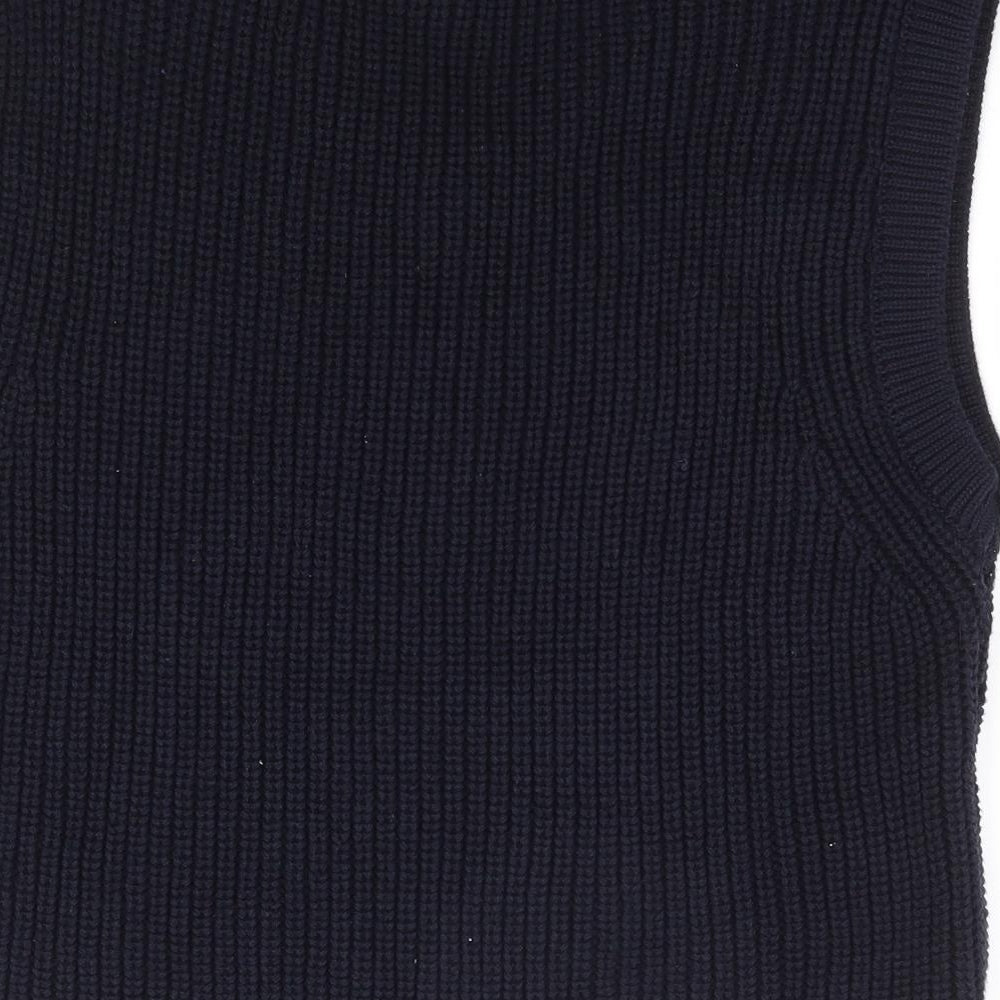 Urban Outiftters Womens Black V-Neck Cotton Vest Jumper Size S