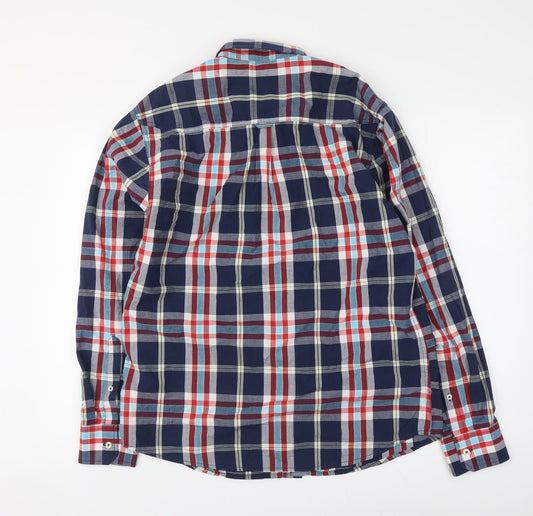 Mens UK Size L Cedar Wood State Multicoloured Button-Up Long Sleeve Casual Shir