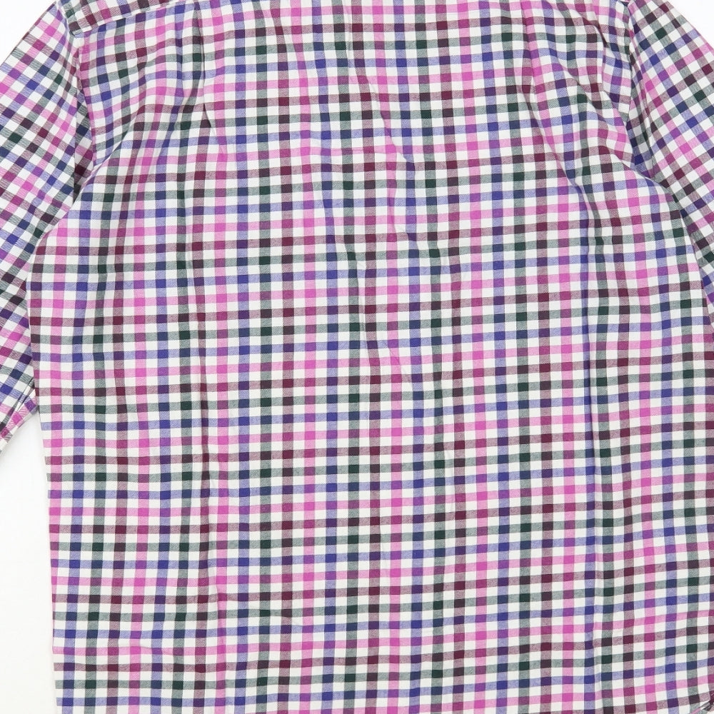 Mens UK Size 14.5 Marks and Spencer Multicoloured Button-Up Long Sleeve Casual