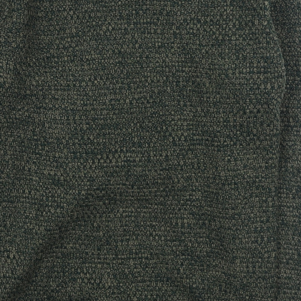 Easy Mens Green Round Neck Acrylic Pullover Jumper Size M